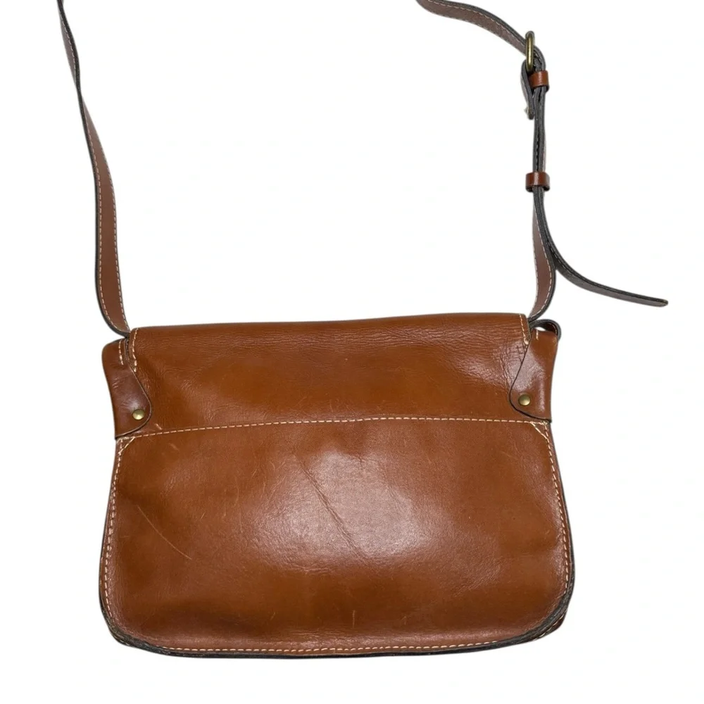 Patricia Nash Leather Messenger Bag Medium Sized - Picture 7 of 8